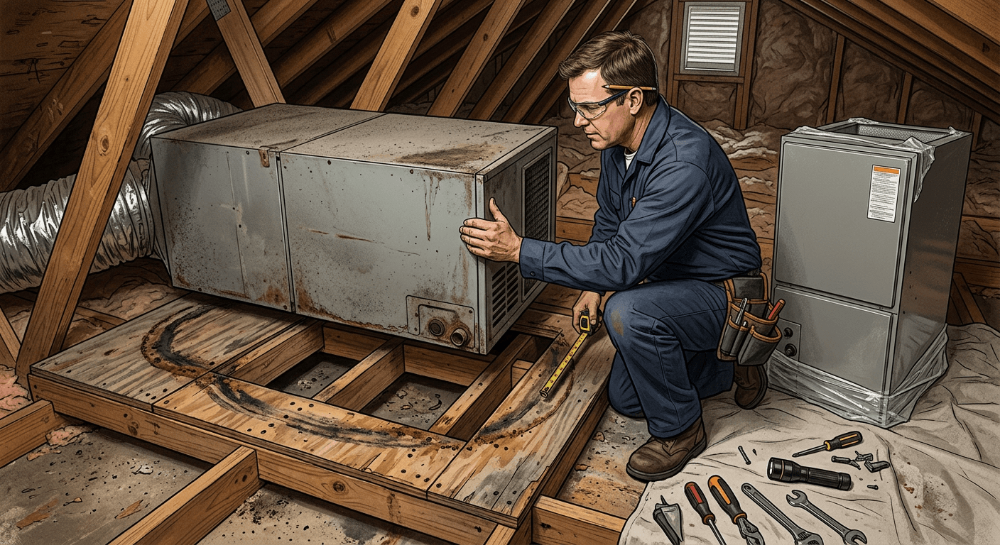 attic framing for hvac